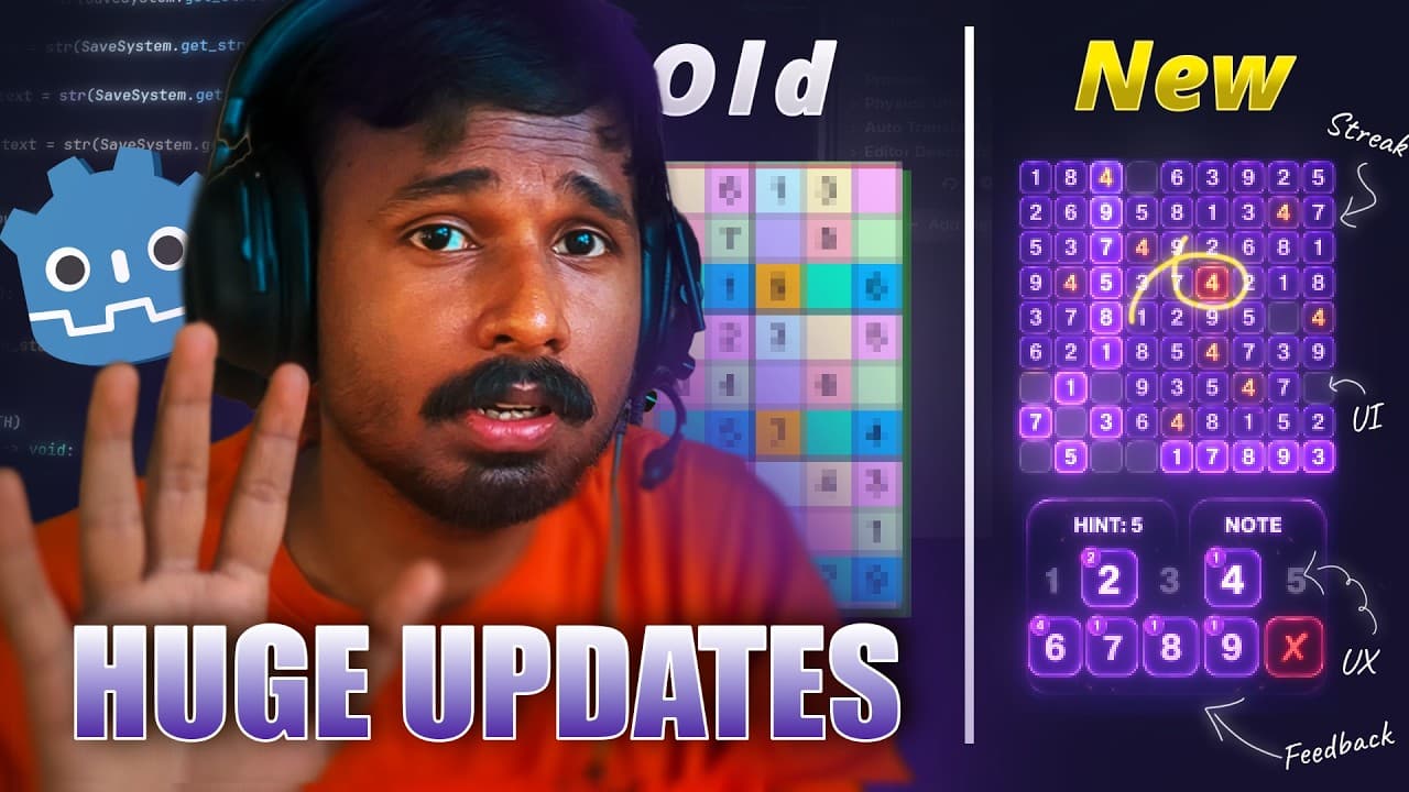 I Rewrote My Sudoku Game (5 Features I Actually Use) | Godot
